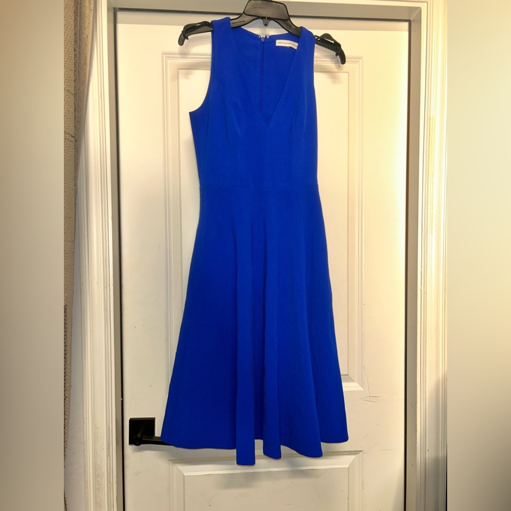 DRESS THE POPULATION Blue CATALINA Pocket FIT & FLARE Dress Size Small NWT - Picture 6 of 10